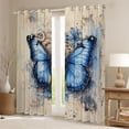 thumbnail image 3 of Feelyou Romantic Butterfly Animal Black Out Curtains, Western Old Fashion Curtains Pack of 2 (42x63 Each), Vintage Watercolor Artwork Bedroom Curtains, Living Room Curtains Decor, 3 of 7