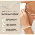 thumbnail image 5 of The Pearl Source White Freshwater Pearl Bracelet for Women - Cultured Pearl Bracelet with 14k Gold Plated Clasp with Genuine Cultured Pearls, 7.0-7.5mm, 5 of 6