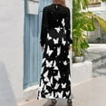 thumbnail image 2 of Vestido largo con estampado de mariposas, vestidos largos para mujer, ropa de playa, vestido largo de verano para mujer, ropa femenina, 2 of 4