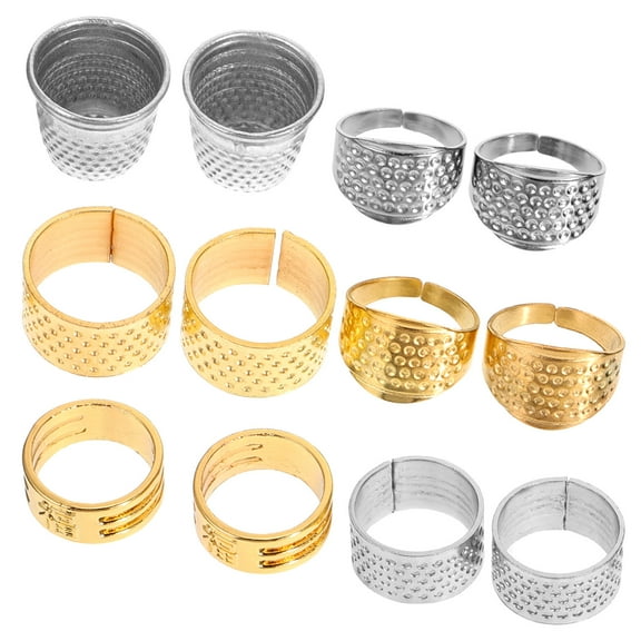 FOMIYES 12Pcs Metal Finger Thimbles for Sewing Thimbles for Fingers