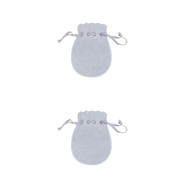 Minnieouse 50 Uds Mini bolso con cordón multifuncional estilo Simple elegante portátil bolsas de regalo operación Simple bolsas de joyería Gris 1 2piezas