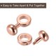 thumbnail image 4 of Monedero Correa Anillos, 5uds 20mm O Anillo Metal Remaches Pernos Reemplazo Hebillas para Bolsa Artesanía Bricolaje Accesorios, Rosa Oro Unique Bargains hebillas, 4 of 4