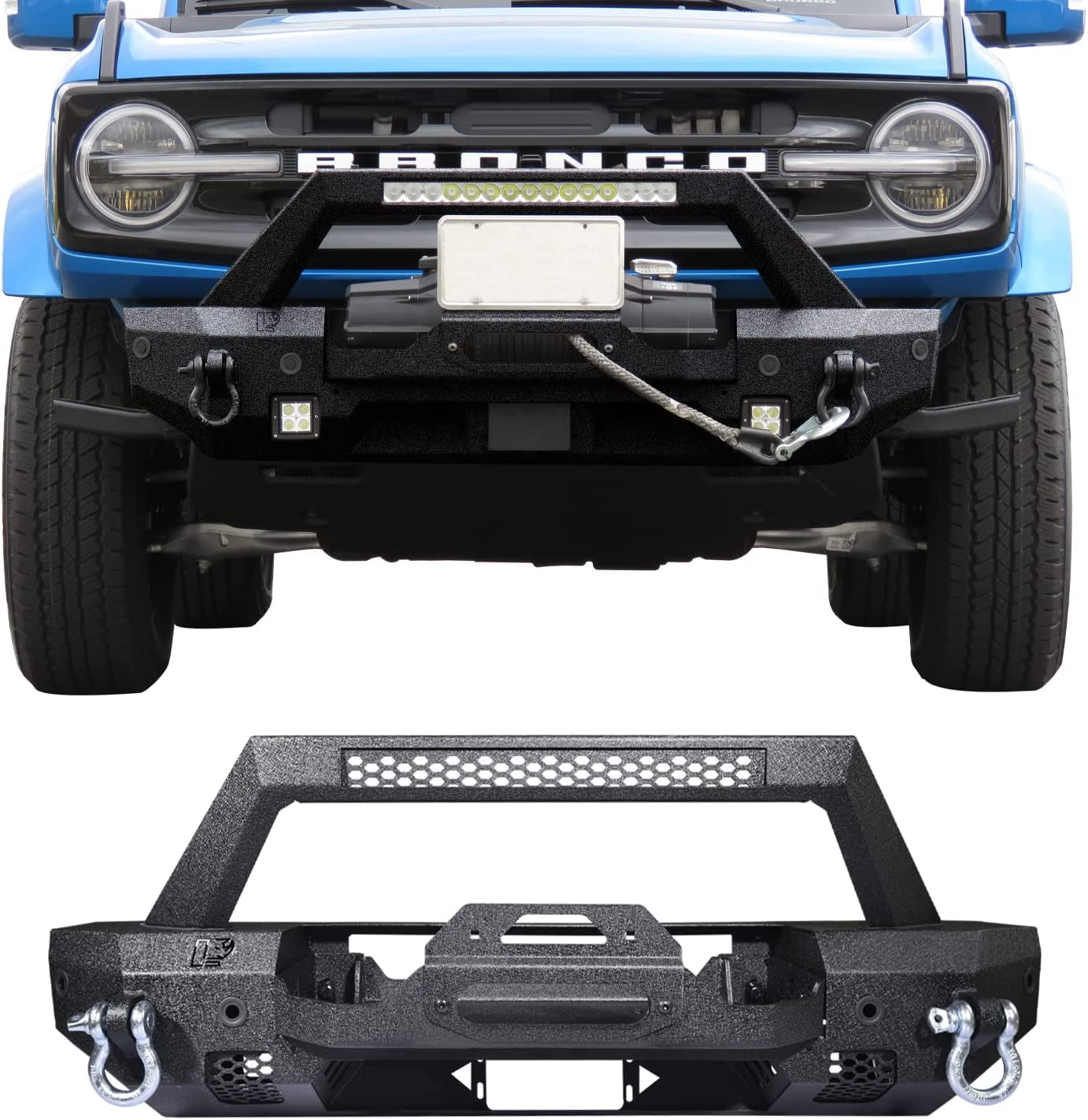 RYNOSKIN Front Bumper Fit 20212023 Ford Bronco Heavy Duty OffRoad