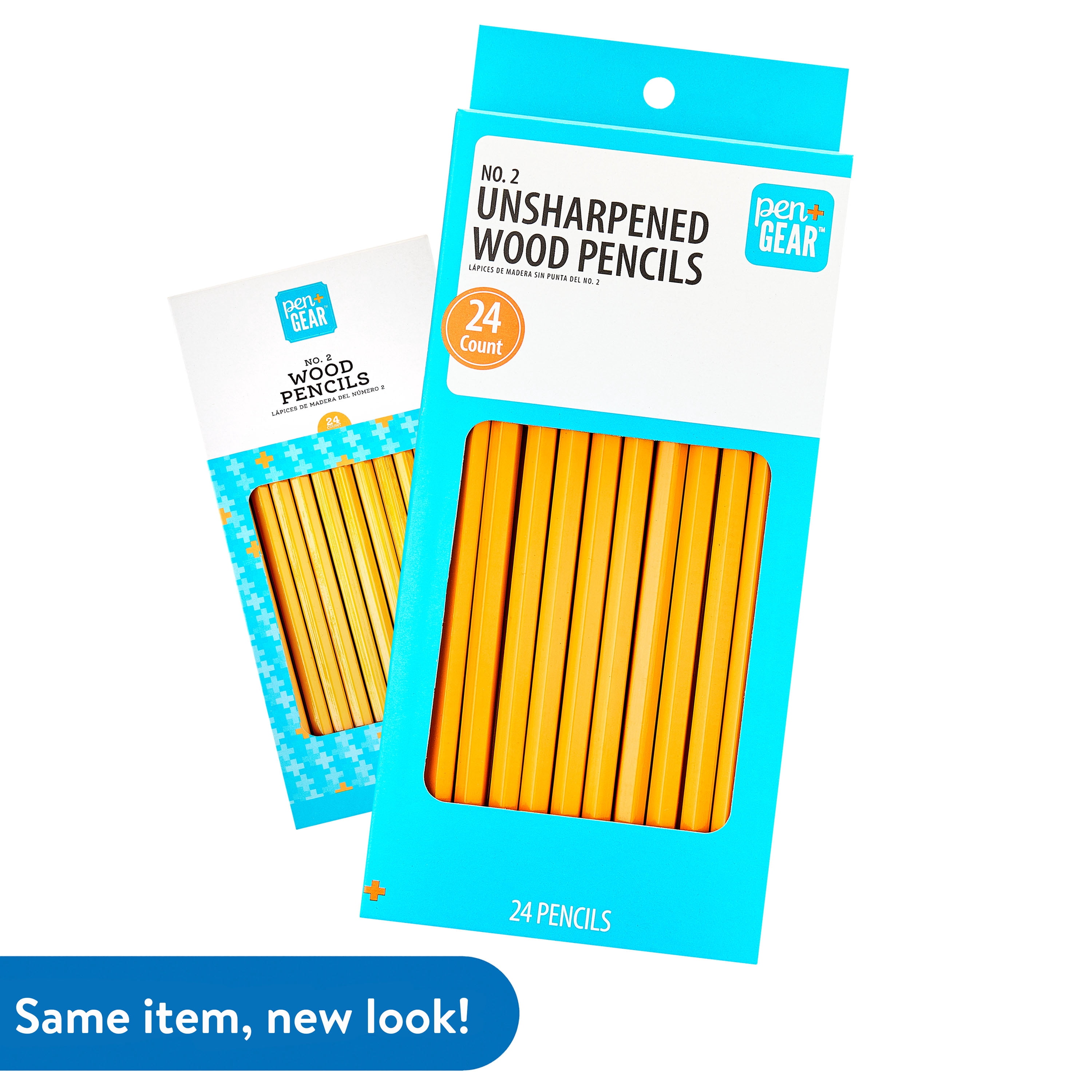 (4 pack) Pen+Gear #2 HB Unsharpened Wood Pencils, Yellow, 24 Count