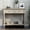 Antique Gray, variant on Daisy Series Console Table Traditional Design with Two Drawers and Bottom Shelf (Ivory White)