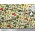 thumbnail image 2 of Soimoi Modal Satin Fabric Dot & Mix Vegetable Printed Fabric 1 Yard 42 Inch Wide, 2 of 3