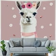 thumbnail image 4 of Orinice Llama Flower Crown Cute Tapestry Wall Hanging Unique Style Home Decor for Living Room Bedroom Apartment Farmhouse Dorm 60x50inch, 4 of 6