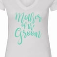 thumbnail image 4 of Inktastic Wedding Mother of the Groom in Teal Women's V-Neck T-Shirt, 4 of 5