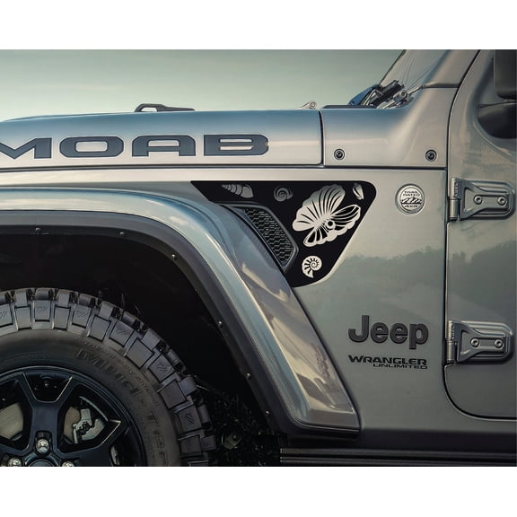 AnyStickerYouWant - Beach Sea Shell Fender Vent Vinyl Decal Sticker Fits & Compatible with Jeep Wrangler JL/Jeep Gladiator JT 2018  Sea Shells Print