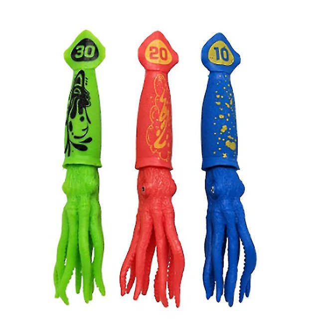 3 uds. De juguetes de calamar, juguetes de piscina para niños, juguetes de baño de pulpo submarino con caras divertidas de sepia