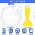 thumbnail image 2 of 100 Pcs Disposable Drain Cover & Drain Snake Stickers - 10cm Round Shower Drain Cover & Hair Catcher for Shower Drain - Perfect for Bath & Kitchen - Mesh Stops Human & Pet Hair, 2 of 12