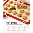 thumbnail image 5 of Katbite Silicone Baking Mat 3PCS 11.6 in x 16.5 in Reusable & Nonstick Bakeware Mats,Red, 5 of 8
