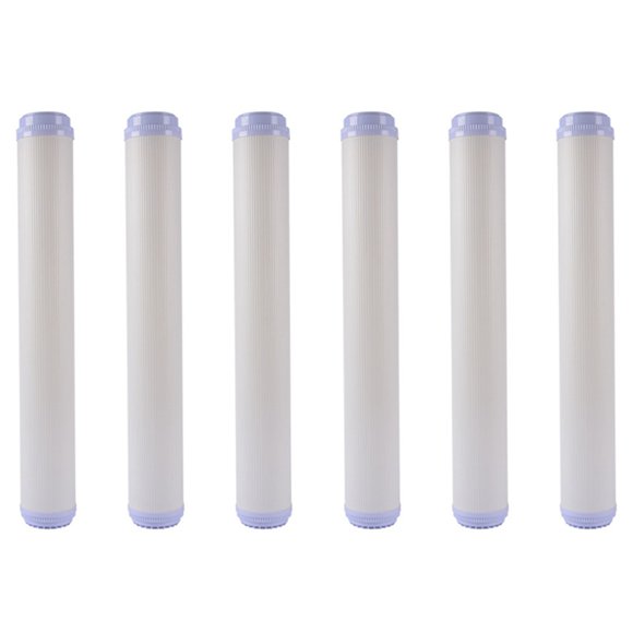 6pcs 20 Inch Ultrafiltration Membrane Filter Elements Flat Mouth Universal Water Purifier Filter Elements