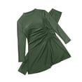thumbnail image 4 of HNMKIU Swimsuits for Women Two Piece Full Coverage with UPF 50+ Sun Protection Long Sleeve Top and Swim Pants Women's Swimwear Green,M, 4 of 4