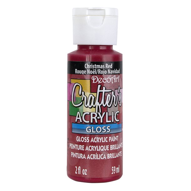 DecoArt Crafter's Acrylic Gloss Paint, 2 oz., Christmas Red Walmart