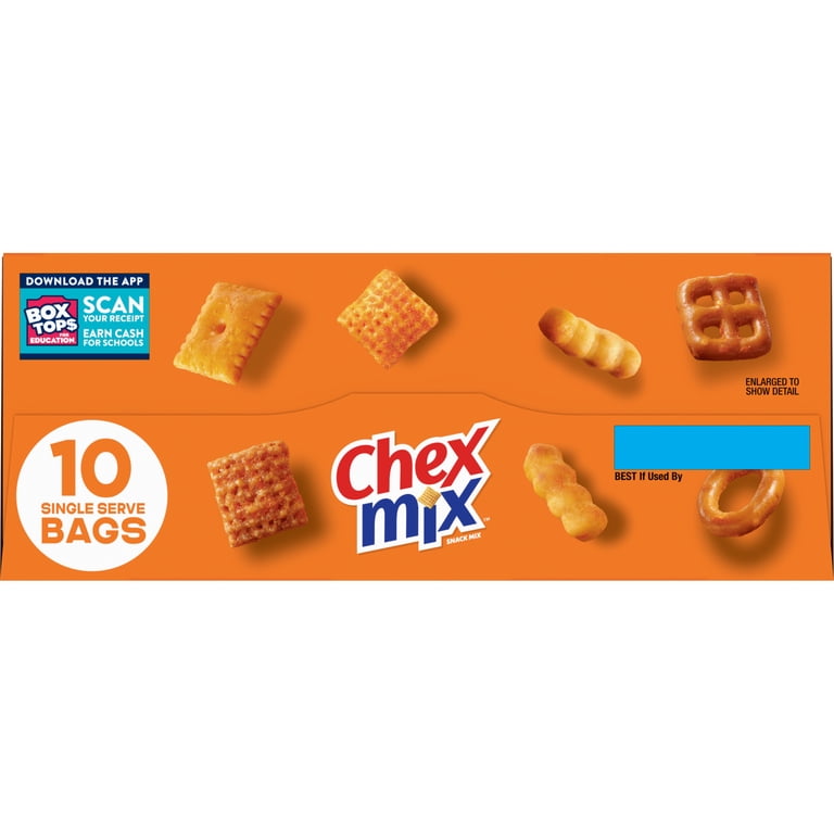 Chex Mix Cheddar Savory Snack Mix 17.5 oz Multipack with 10 Single