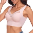 thumbnail image 4 of Womens Bras Wireless Push Up Bralettes for Women Mesh Splice Lifting Seamless High Support Breathable Underwear Bra, 4 of 5
