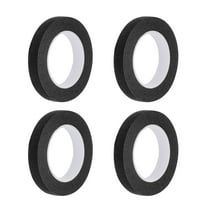 Uxcell 4 Pcs 0.4 Inch Wide 14 Yards Black Masking Tape Painters Tape Rolls for Home Office