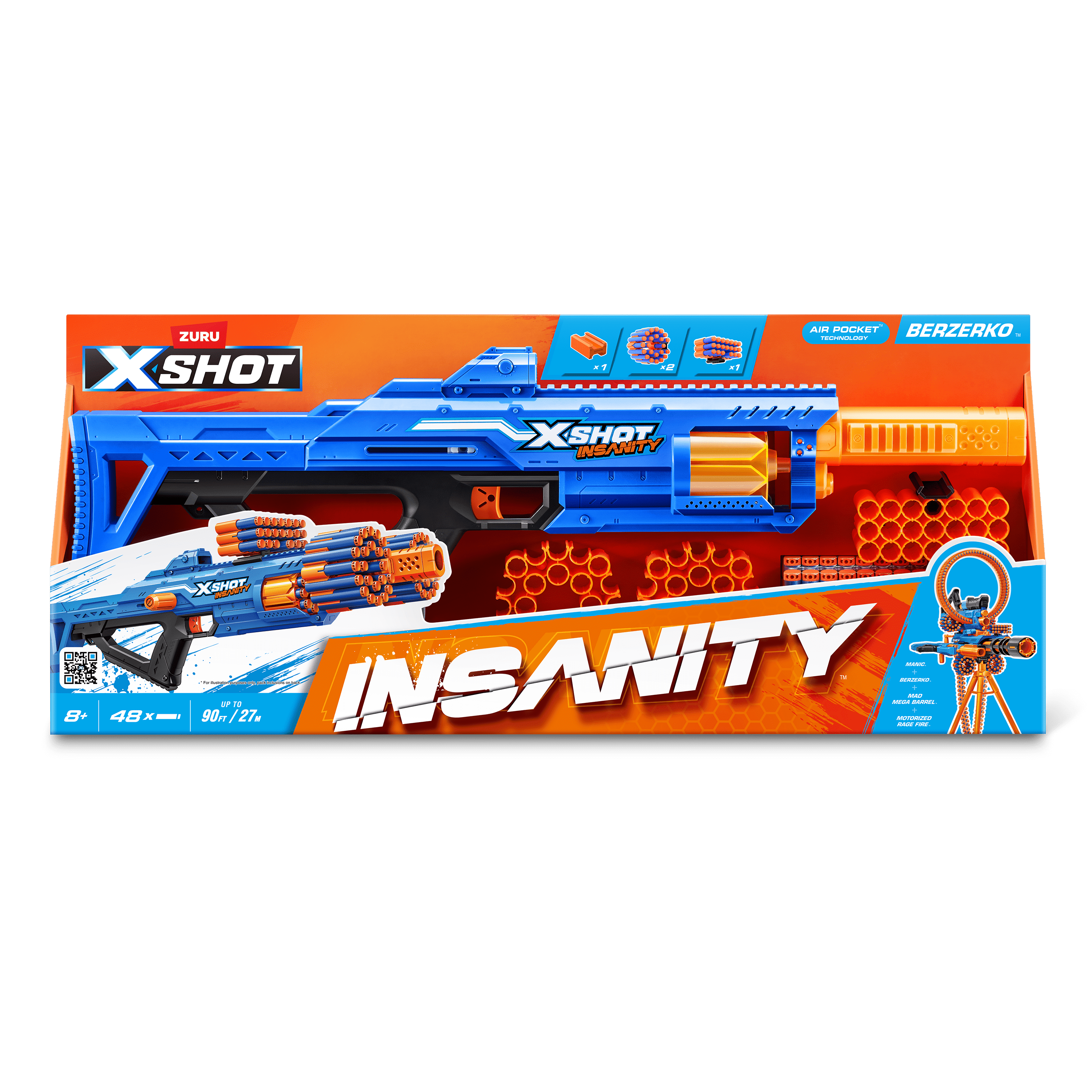 XSHOT Insanity Berzerko (48 Darts) Dart Blaster by ZURU