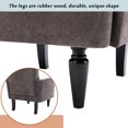 thumbnail image 4 of Seizeen Modern Linen Fabric Accent Chair, Upholstered Comfy Arm Chair for Bedroom, Living Room Stuffed Single Sofa Chair with Wood Legs, Gray, L0410, 4 of 10