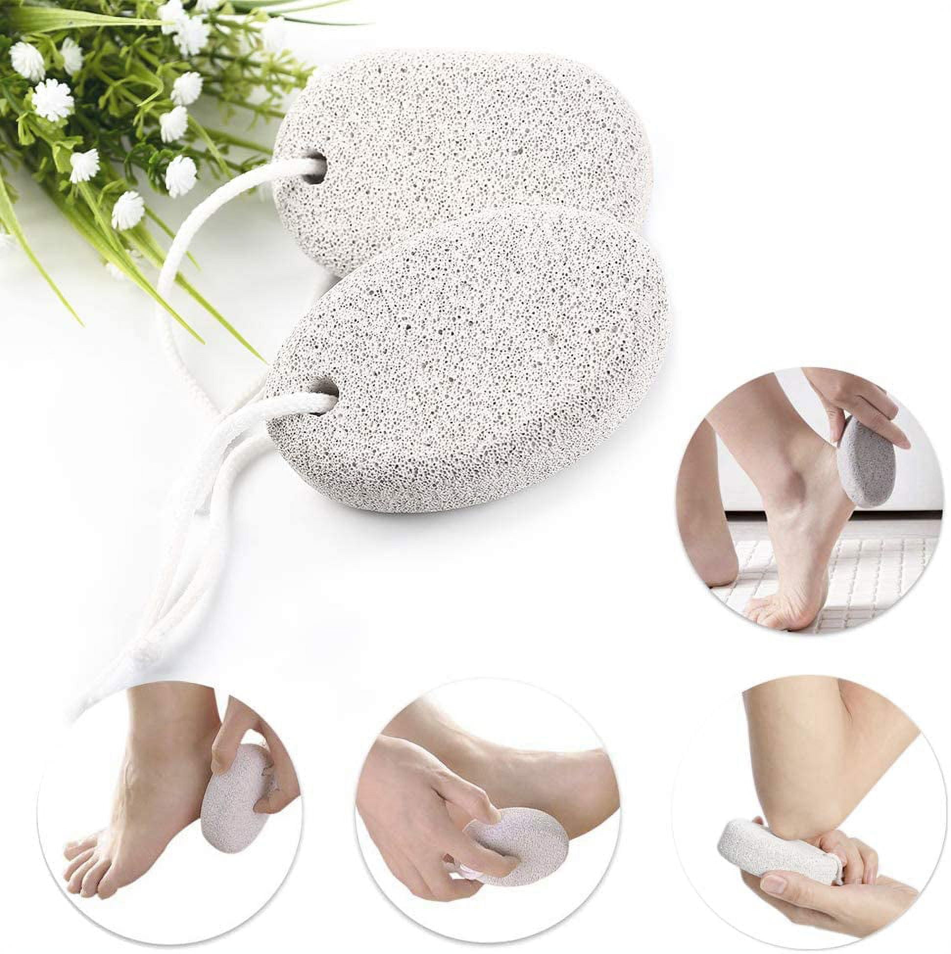 Pumice Stone for Feet 2 Pack Natural Foot Scrubber Pummis Pumas Stones for  Hard Skin Callus Remover Foot File Exfoliation Pedicure Tools Lava Pumice  Rock for Heels Hands to Remove Dry Dead