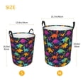 thumbnail image 5 of Balery Colorful Dinosaur Round Laundry Basket with Handles Waterproof Freestanding Laundry Hamper for Clothes Toys in the Dorm and Family-, 5 of 8