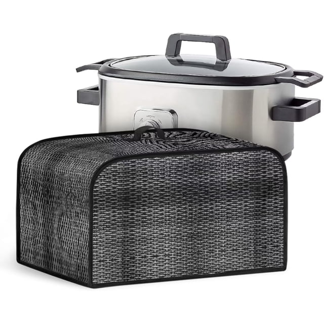 Dust Cover for Slow Cooker Pot Appliance Covers Shield Your Kitchen Appliances Anti-fingerprint Waterproof Keep Your Kitchen Appliance Clean after Every Use, Rattan, CZA64