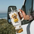thumbnail image 4 of Golden Retriever Travel Tumbler for Women,40 oz Golden Retriever Vacuum Insulated Tumbler with Custom Name, 4 of 5
