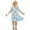 Sky Blue-14, variant on Ugoldhm Girls Casual Short Sleeve Summer Midi Dress - Crew Neck Flowy Sun Dresses, Size 3-12