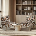 thumbnail image 4 of HELLHERO Leopard Print Elastic Bottom Armless Accent Chair Protector with Stretch Elastic Bottom, Dustproof Armless Accent Chair Cover, 4 of 8