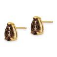 thumbnail image 2 of 14k 10x7 Pear Smoky Quartz Earrings 14k Yellow Gold Earrings, 2 of 3