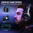 thumbnail image 5 of Gaming Headset with Mic - Wired Over-Ear Headphones with Microphone for PS5 PS4 PC Xbox Series X/S Nintendo Switch, 50mm Driver, RGB, 3.5mm Jack (Black), 5 of 10