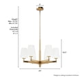 thumbnail image 6 of Hunter Fans 26" Nolita Ceiling Light Alturas Gold Finish - 6 Bulb Chandelier for Glamorous Indoor Spaces, 6 of 9