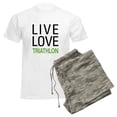 thumbnail image 6 of CafePress - Live Love Triathlon Men's Light Pajamas - Men's Light Loose Fit Cotton Pajama Set, 6 of 7