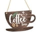thumbnail image 2 of Señal de la puerta de la taza de café, letrero de colgantes de pared, estilo retro 2d, pieza central decorativa, placa de decoración de taza para, 2 of 9