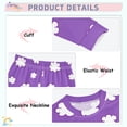 thumbnail image 4 of Cloud Pattern Cotton Pajamas 2 Piece Set Sleepwear Soft and Comfortable Homewear Nightwear, 4 of 7