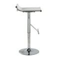 thumbnail image 7 of Mirage Ale Contemporary Adjustable Bar Stool In Chrome And White Mesh, 7 of 7