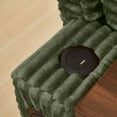 thumbnail image 6 of Aukfa Corduroy Chaise Lounge Chair with Ottoman, Hidden Rotating Table, Storage Armrest with Cup Holder, USB Port & Bluetooth Speaker, Olive, 6 of 8