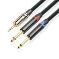 3.5mm Jack To Dual 6.35mm Cable Aux Cable 2 Mono 6.5 Jack To 3.5 Male