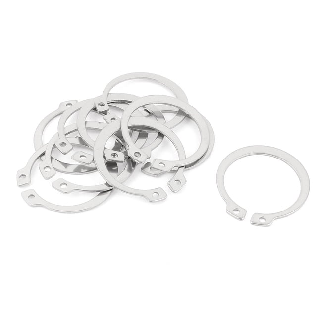 Unique Bargains 10pcs 304 Stainless Steel External Circlip Retaining Shaft Snap Rings 35mm