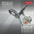 thumbnail image 3 of Delta Faucet 4-Spray In2ition 2-in-1 Dual Shower Head with Handheld, Touch-Clean Chrome Shower Head with Hose, Detachable Shower Head, Hand Held Shower Head, Chrome 75486C, 3 of 7