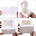 thumbnail image 4 of Cajas para Postres de Panadería Blancas con Ventana Tapa Transparente Individuales para Galletas, Pasteles, Donas, Cupcakes, Dulces, Magdalenas, 30 Piezas, 4 of 4