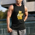 thumbnail image 3 of FUMJ Bear Sun Heart Fashion Men's Tank Tops Sleeveless Vacation Tank Top 100% Cotton Lightweight 2XL, 3 of 6
