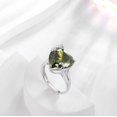 thumbnail image 3 of Juwaliy Women Heart Ring 925 Sterling Silver Dolphin August Birthstone Peridot Solitaire Ring Jewelry Mom Christmas Birthday Gift, 3 of 10