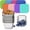 8-Pack, variant on Set of 8 Salad Dressing Container To Go, 2.5 oz Stainless Steel Container with Silicone Lids For Lunch Boxes,Sauce containers, Picnics,Travel Meal Prep And Kitchen Storage