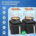 thumbnail image 2 of 2PCS Air Fryer Rack with 4 Barbecue Sticks for Double Basket Air Fryers 304 Stainless Steel Grilling Rack, 2 of 6