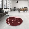 thumbnail image 3 of Ahgly Company Indoor Round Patterned Light Coral Pink Area Rugs, 6' Round, 3 of 6