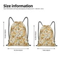 thumbnail image 4 of Drawstring Backpack - Retro 70s 60s Flower Splash Proof Small Drawstring Gym Bag for Women Men, Cinch Sports String Bag Backpack for Travel Swimming Beach, 4 of 8