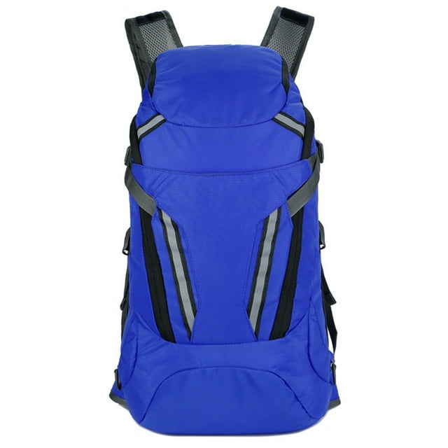 yeacher Compact Water-Resistant Nylon Backpack for Hiking, Travel, and Outdoor Adventures - Foldable Design in Vibrant Blue