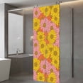 thumbnail image 4 of Pink Orange Yellow Daisy Window Privacy Film, Spring Floral Botanical Static Cling UV Sun Blocking Tint Film Heat Control Windows Films for Bedroom Bathroom, Window Stickers 23.6"x59", 4 of 8